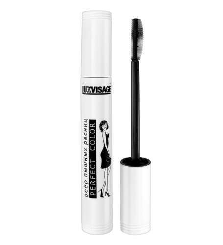 LUXVISAGE тушь д/ресниц веер пышных ресниц perfect color 9г